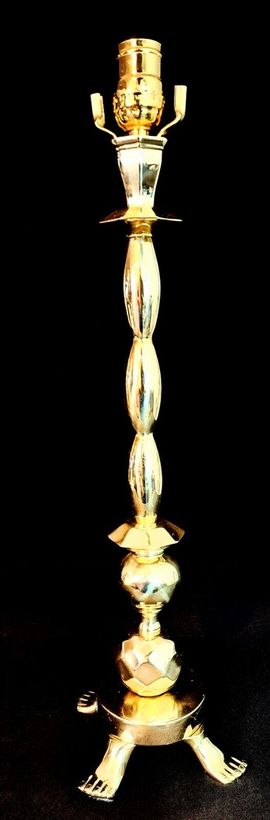 Waterford Solid Brass Footed Table Lamps Set of 2 - #7350 - Mint Condition