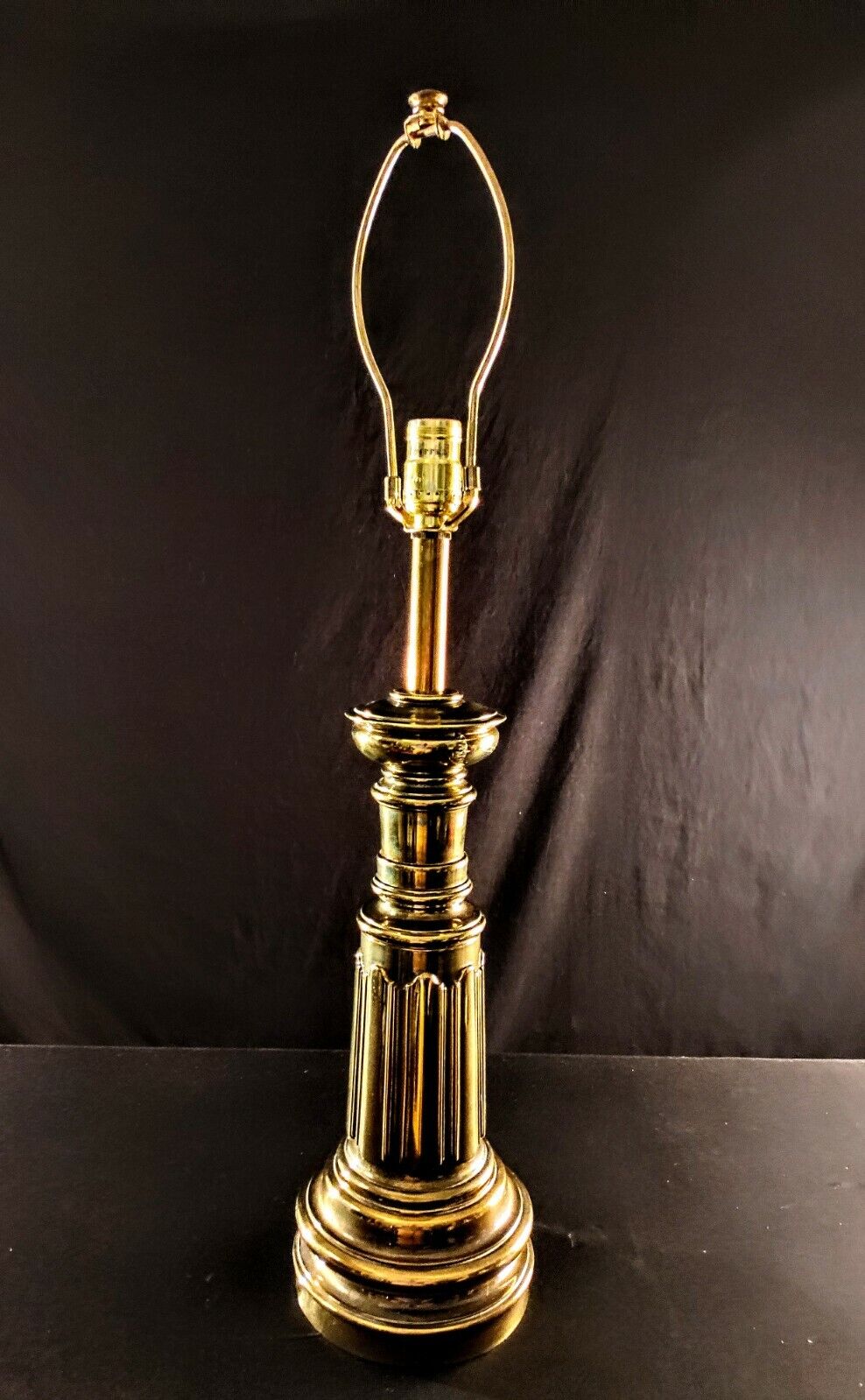 Genuine Stiffel Rare Medium Sized Fine Solid Brass Table Lamp - 10lbs!