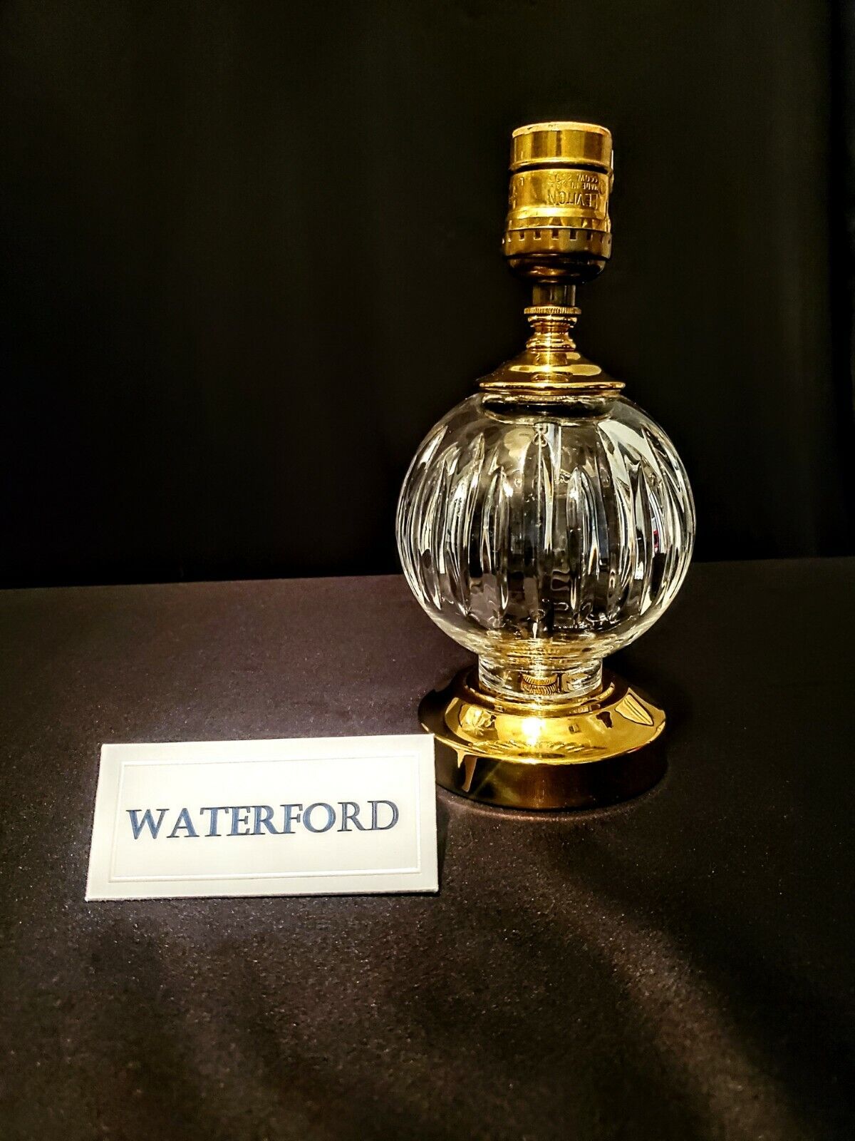 Waterford Carina Fine Cut Crystal Accent Lamp - ABSOLUTELY MINT CONDITION!