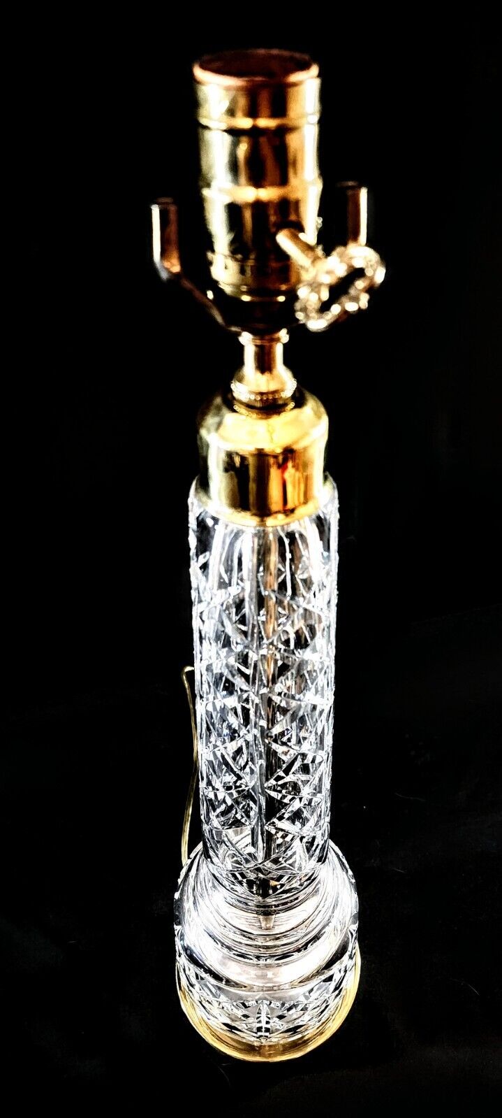 Waterford Column Crystal Fine Cut Large Lamp - Immaculate Condition!