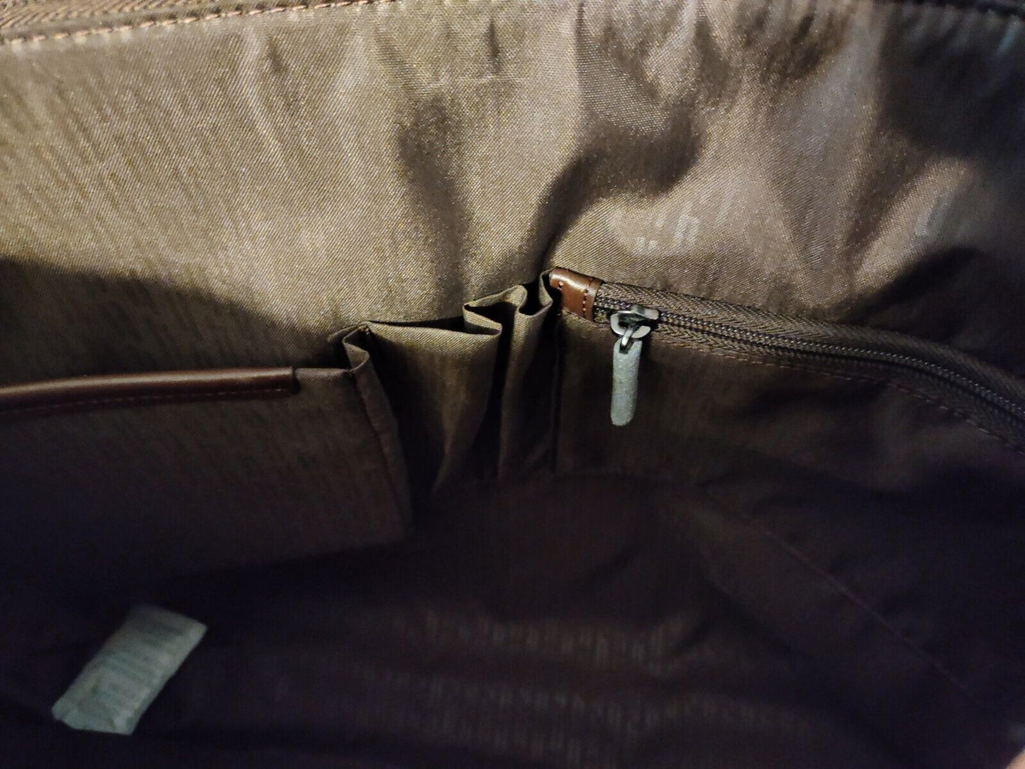 Hartmann Century Top Zip Mocha Monogramed Bag - NWT