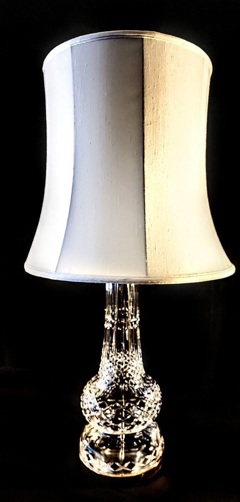 Waterford Antique 1950's ARTIST ORIGINAL Fine Cut Crystal Table Lamp 36 Inches!