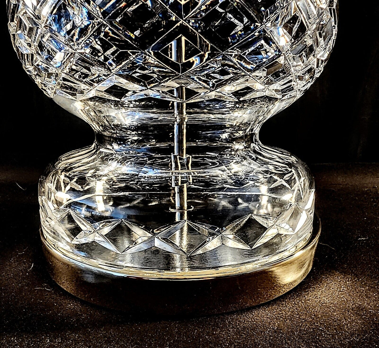 Waterford Antique 1950's ARTIST ORIGINAL Fine Cut Crystal Table Lamp 36 Inches!