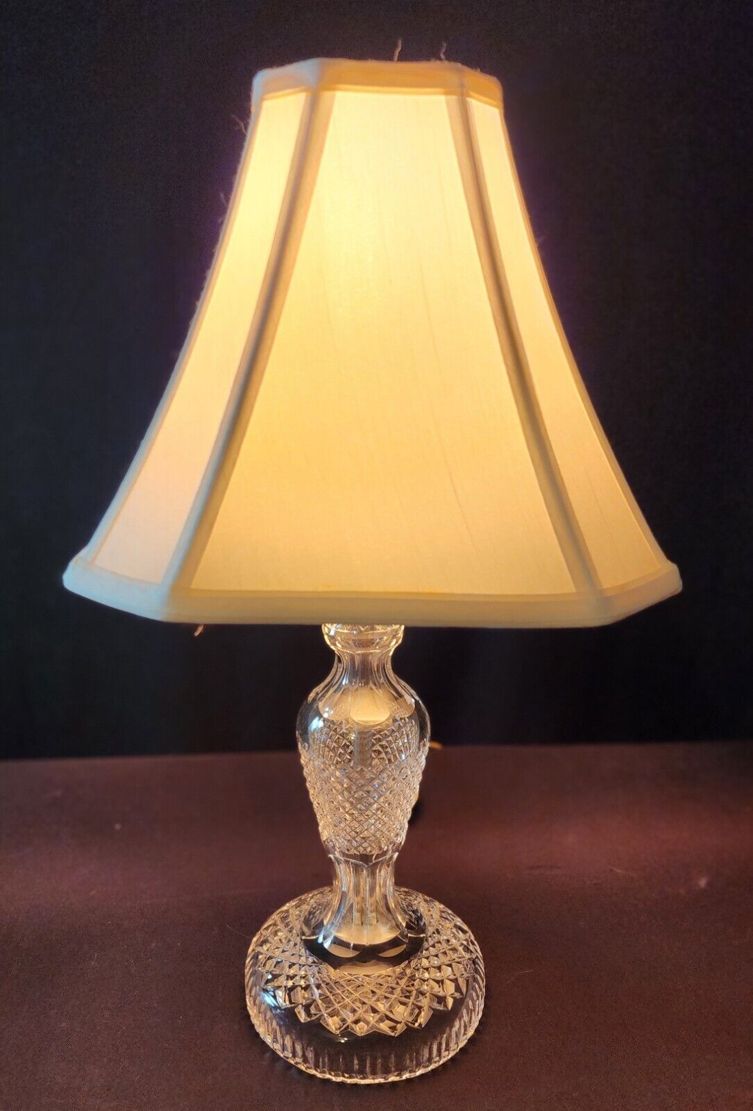 Waterford Solid Crystal Pair of 2 Exquisite Table Lamps - MINT!