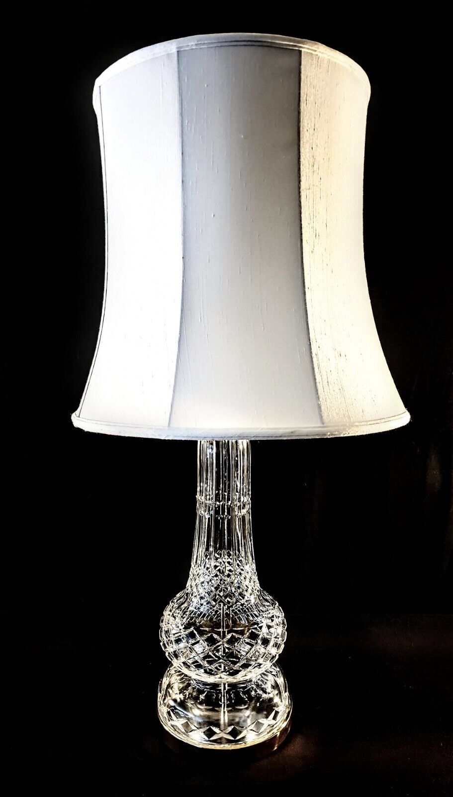 Waterford Antique 1950's ARTIST ORIGINAL Fine Cut Crystal Table Lamp 36 Inches!