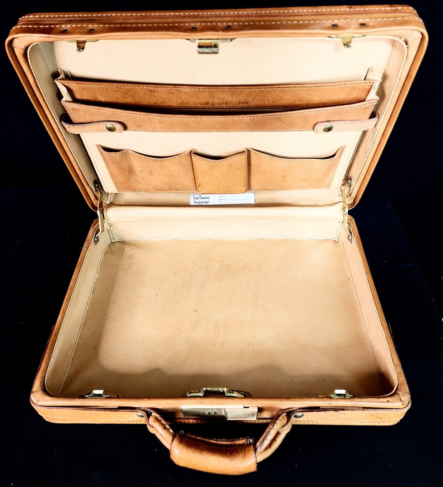 Hartmann Belting Leather Briefcase Case - NOS - with Hartmann Leather Binder