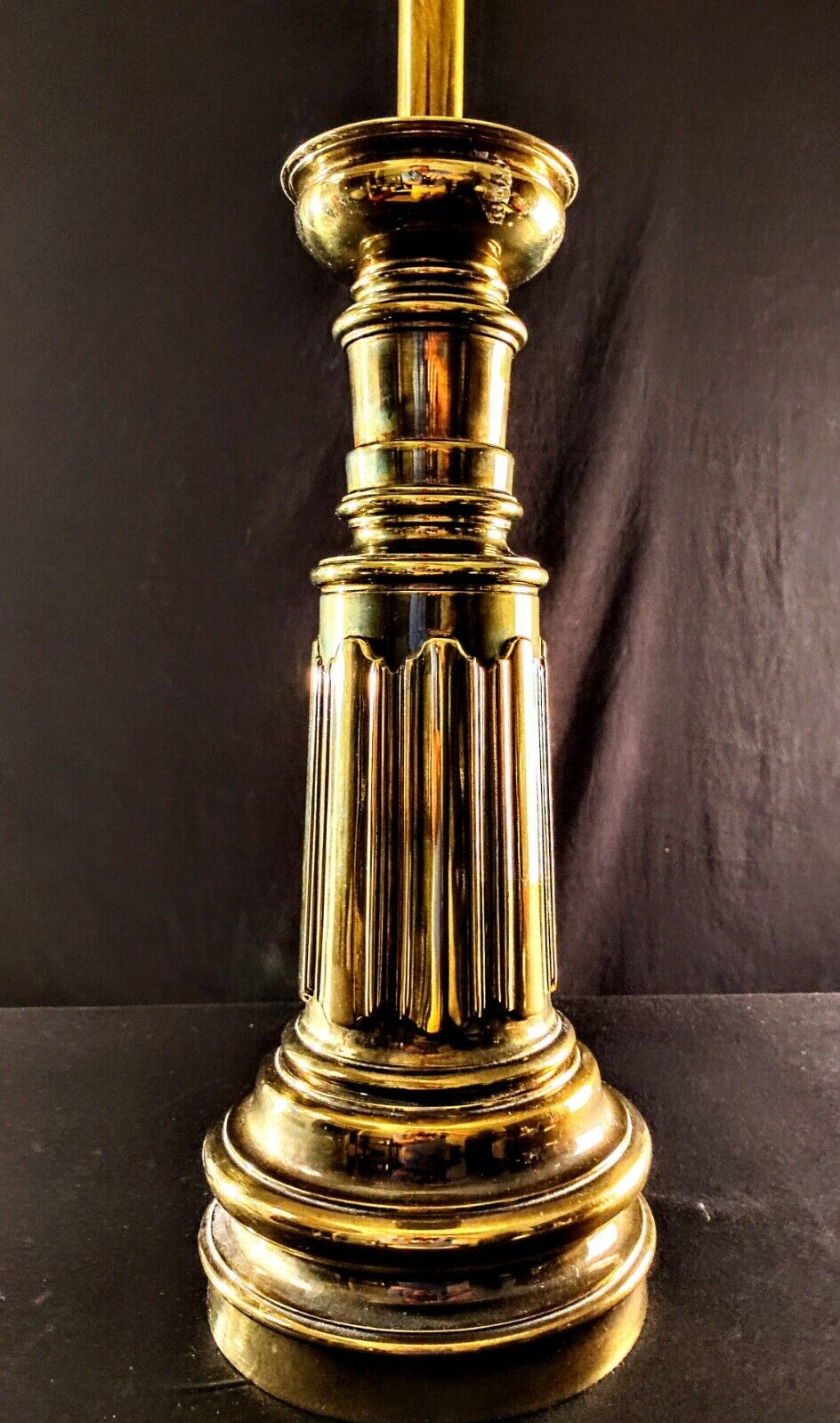 Genuine Stiffel Rare Medium Sized Fine Solid Brass Table Lamp - 10lbs!