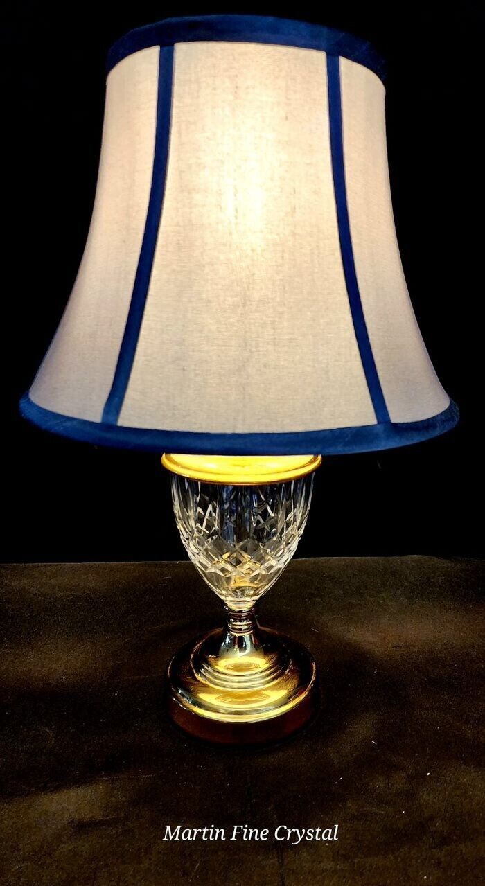 Waterford Crystal and Brass Medium Sized Table Lamp - Absolutely Flawless!