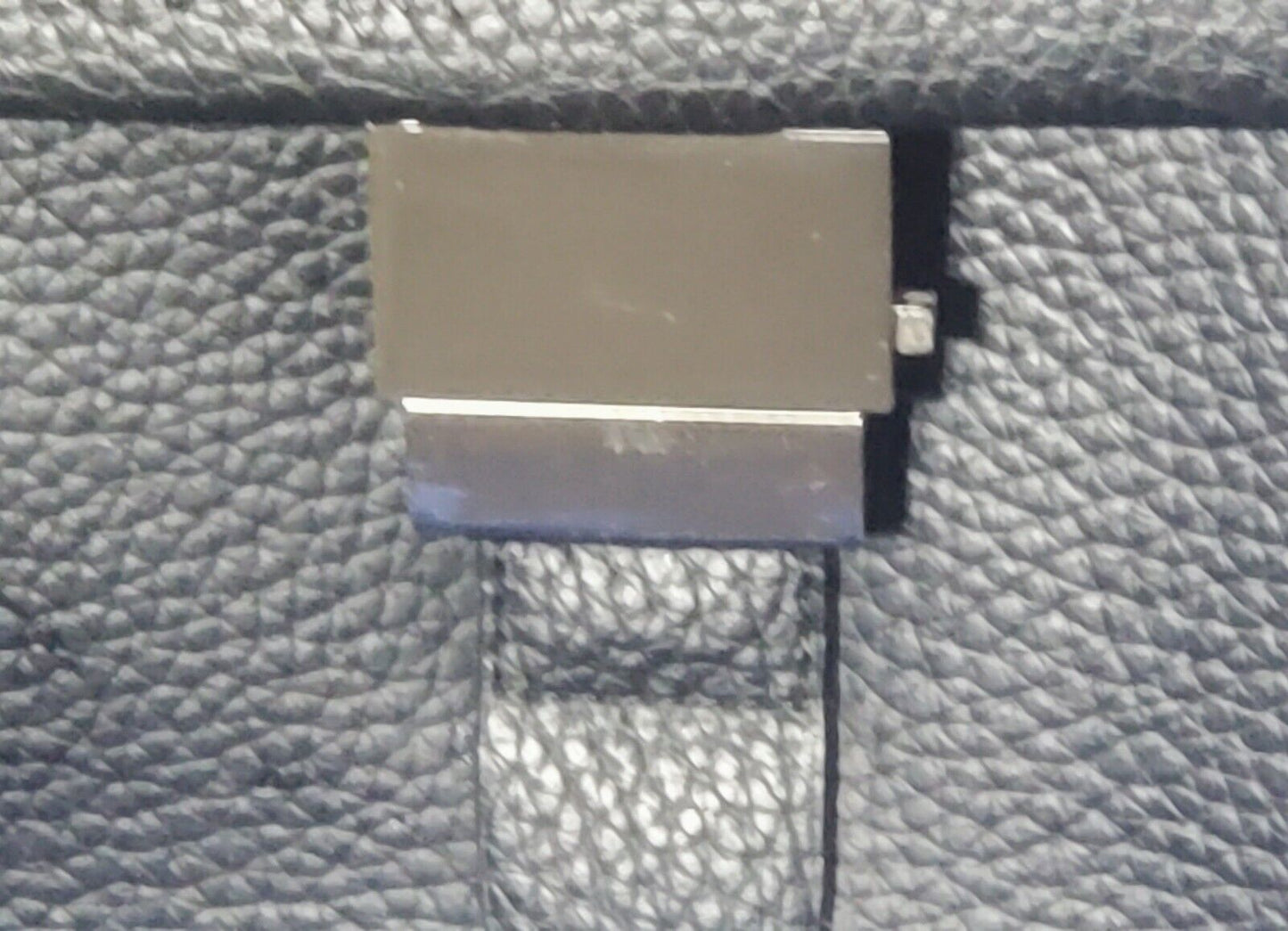 Abbyson Black Leather Attaché Bag - 5 Zipper Pockets - Handle and Matching Strap