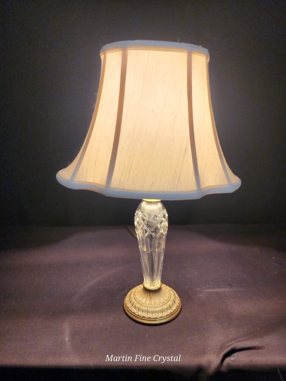 Waterford Bellini Medium Sized Fine Hand Cut Crystal Table Lamp - New with Tags!