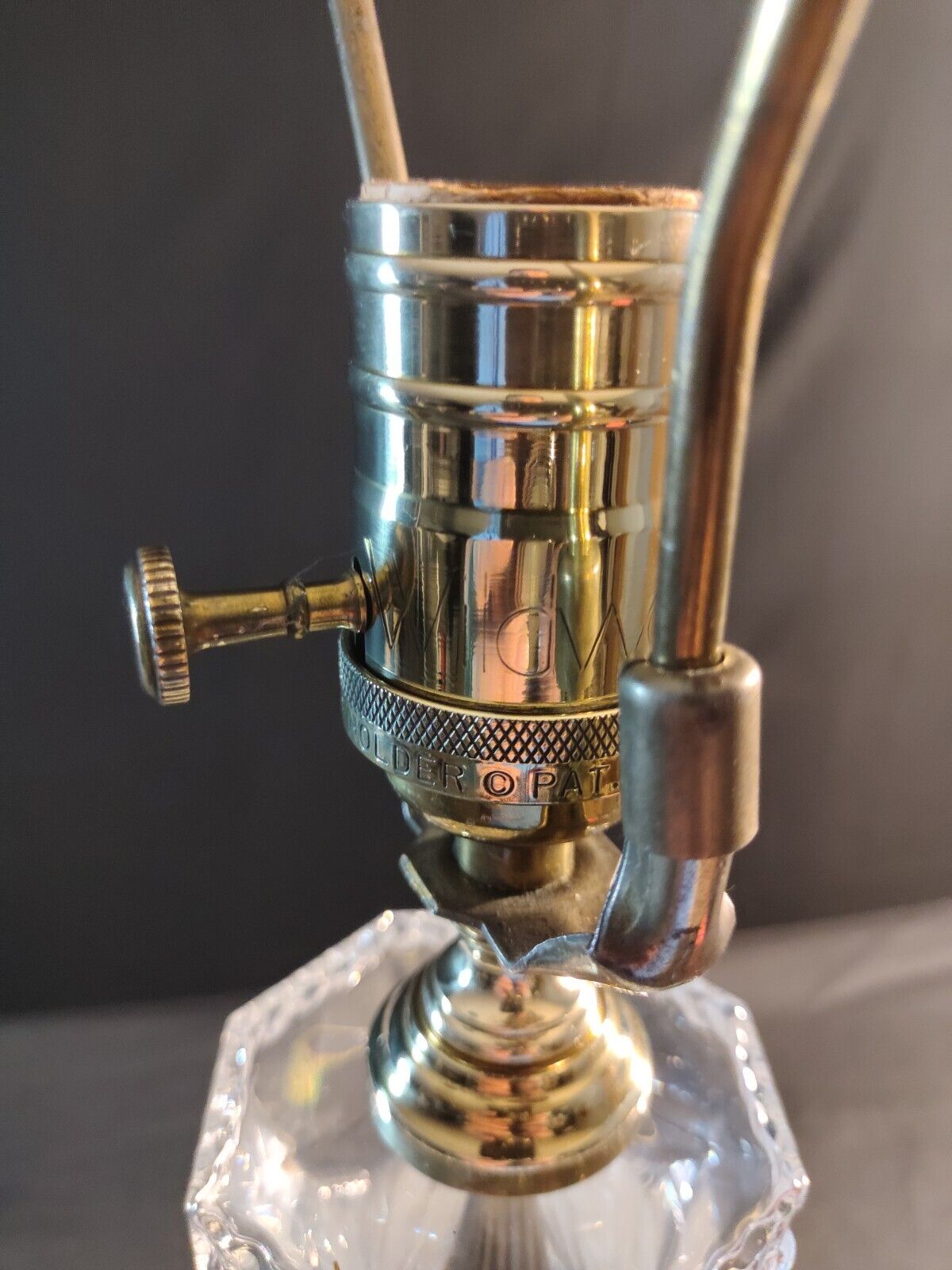 Waterford Westwood Crystal Lamp - Fine Crystal And Highly Polished Brass - MINT!