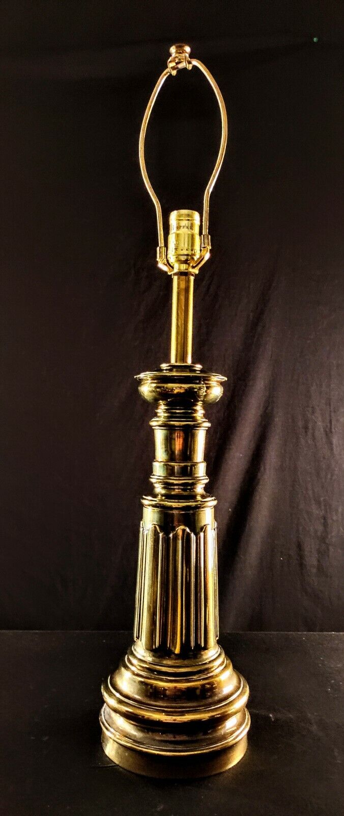 Genuine Stiffel Rare Medium Sized Fine Solid Brass Table Lamp - 10lbs!