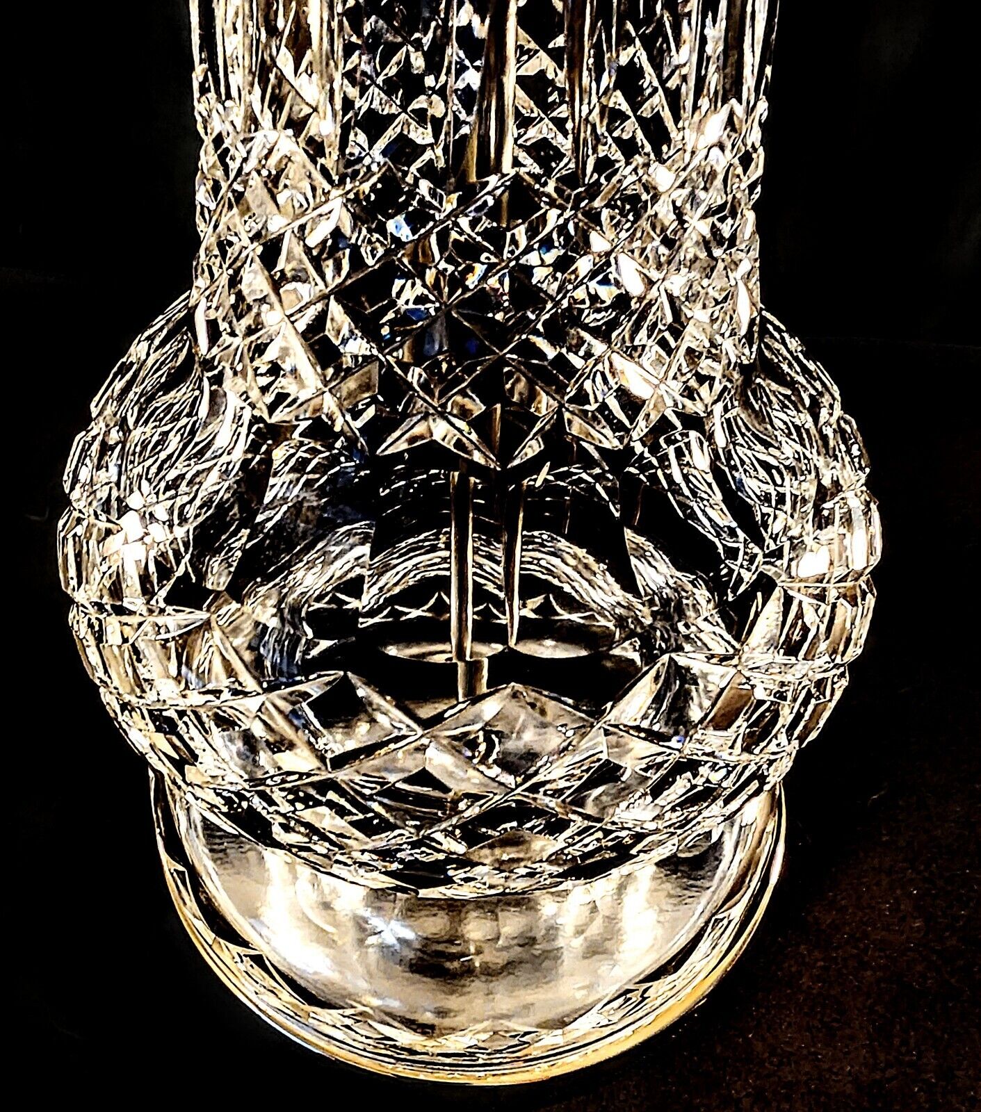 Waterford Antique 1950's ARTIST ORIGINAL Fine Cut Crystal Table Lamp 36 Inches!