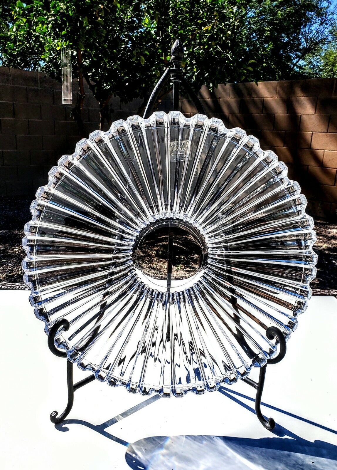 5th Avenue Crystal Large Serving Dish - New  With Tags