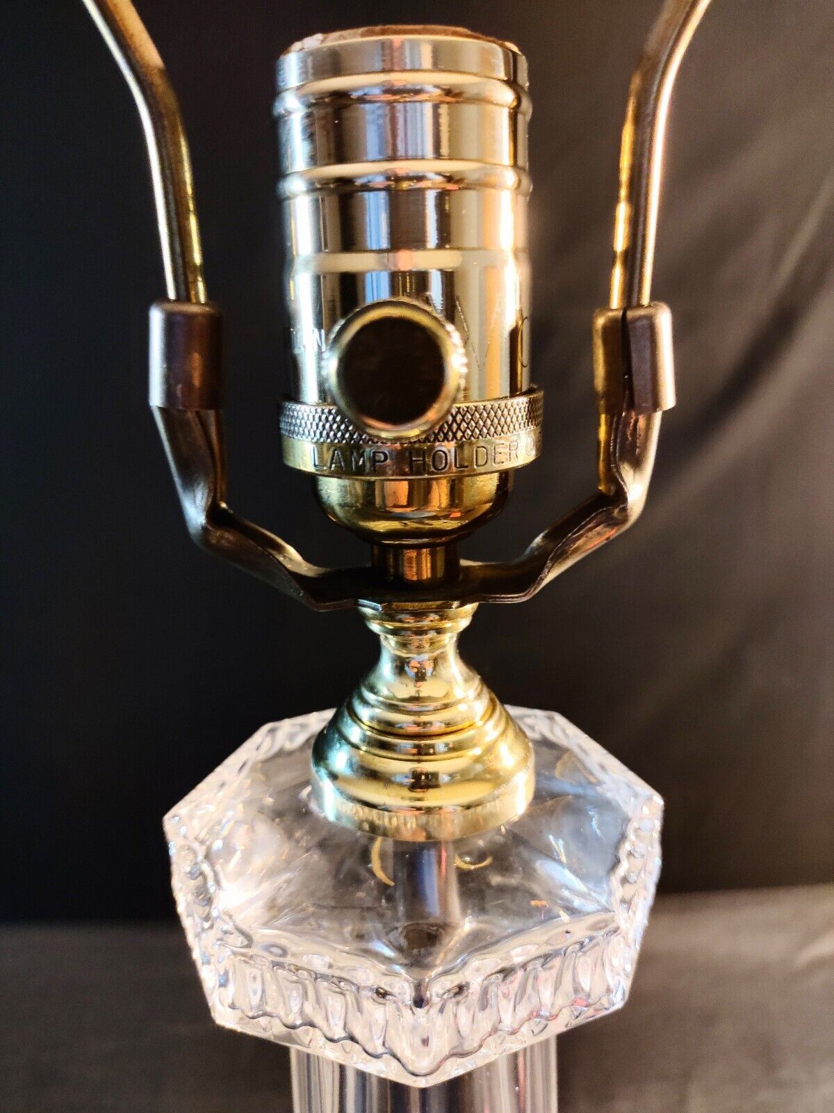 Waterford Westwood Crystal Lamp - Fine Crystal And Highly Polished Brass - MINT!
