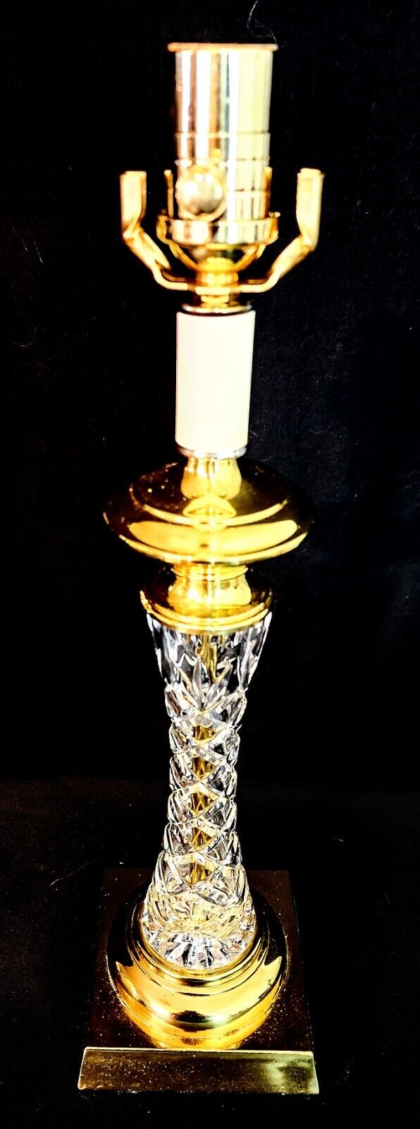 Waterford Medium Sized Table lamps with Genuine Waterford Sockets - NOS!