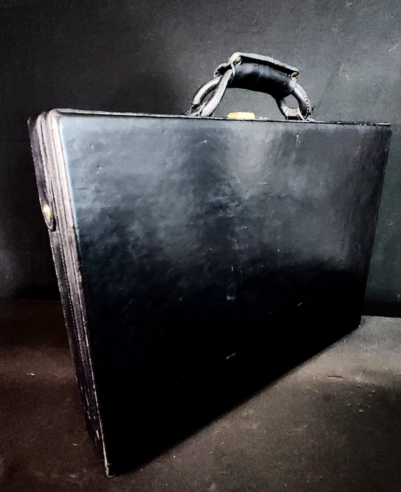 Hartmann Black Belting Leather Brief Case - New With Tags - NOS