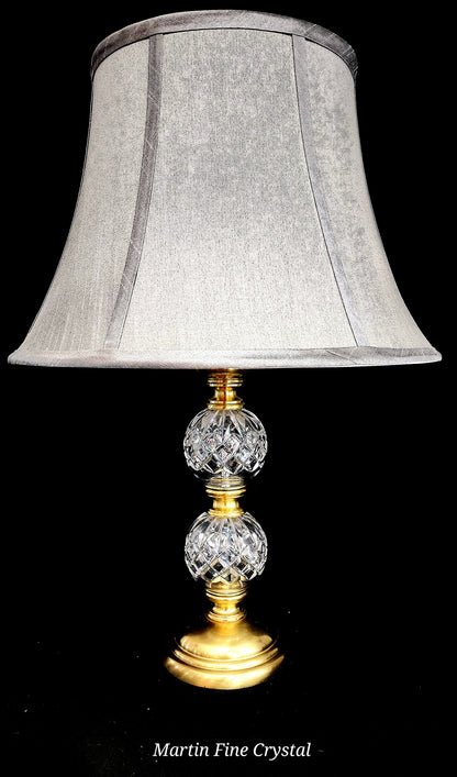 Waterford Lismore Dual Ball Fine Cut Crystal Medium Sized Lamp - Mint!