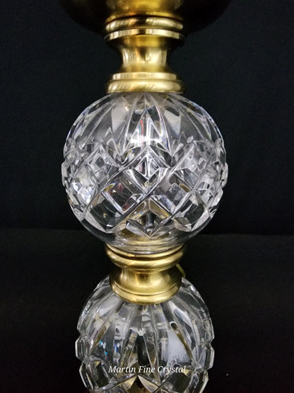 Waterford Lismore Dual Ball Fine Cut Crystal Medium Sized Lamp - Mint!