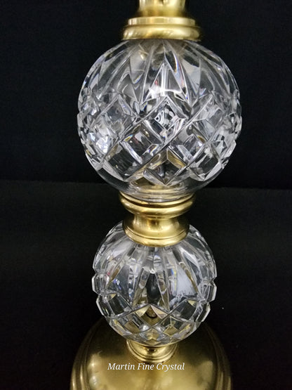 Waterford Lismore Dual Ball Fine Cut Crystal Medium Sized Lamp - Mint!