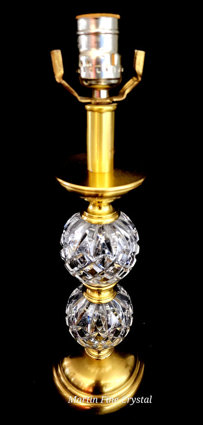 Waterford Lismore Dual Ball Fine Cut Crystal Medium Sized Lamp - Mint!