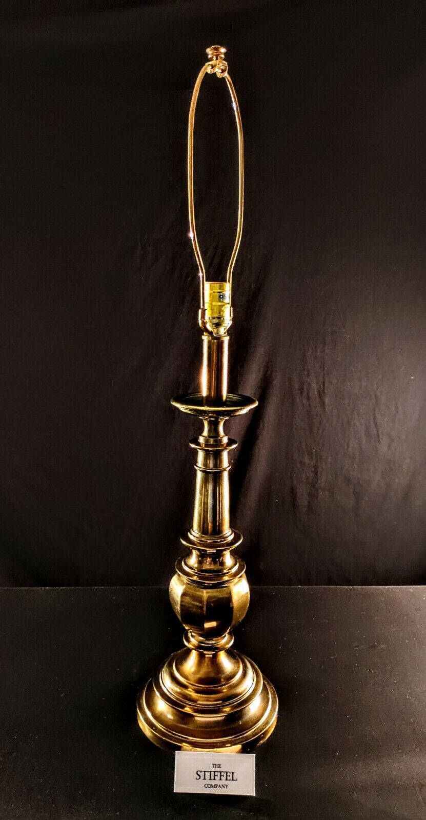 Genuine Stiffel Large Sized Fine Solid Brass Table Lamp - Over 10lbs and Mint!