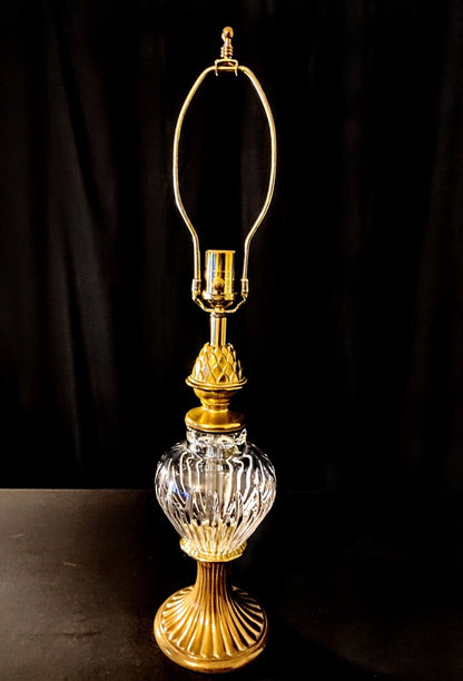 Waterford Carina Fine Cut Crystal And Brass Large Size Table Lamp - Truly Mint!