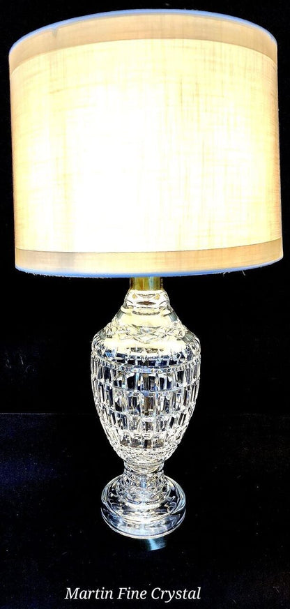 Waterford Urn Style Fine Cut Crystal Lamp - Absolutely Mint Condition!