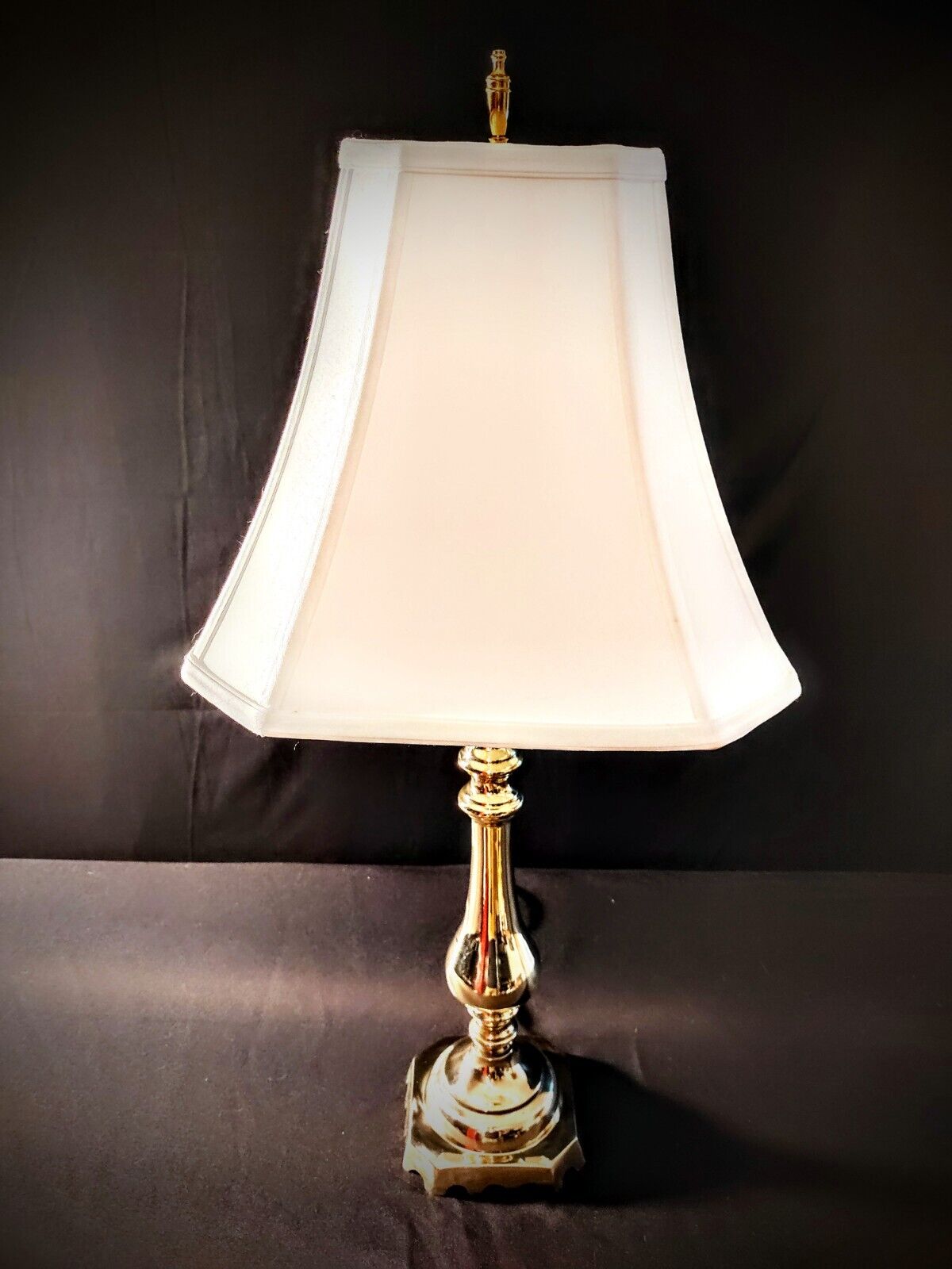 Fredrick Cooper Chicago Solid One-Piece Highly Polished Brass Lamp - Mint!!!