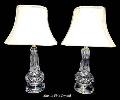 Largest Waterford Lamps Ever Produced - Hand blown and Cut - Flawless!