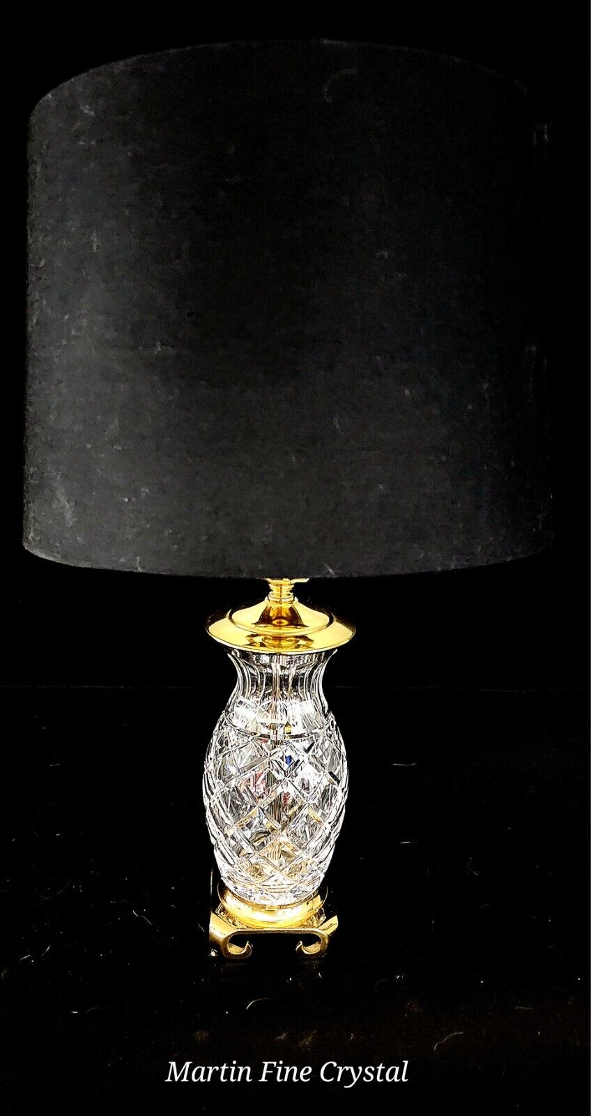 Waterford Hospitality Medium Sized Fine Cut Crystal Table Lamp