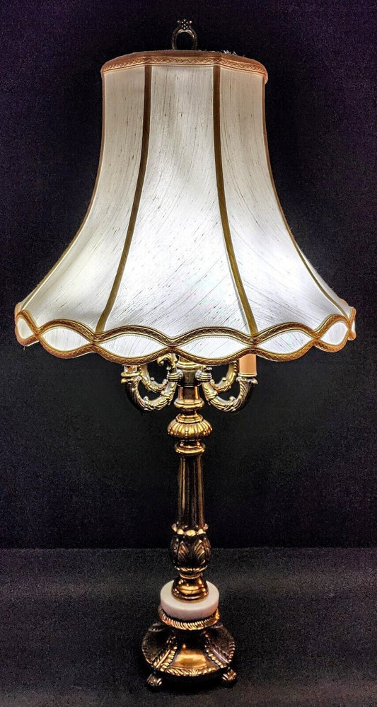 Hollywood Regency Fredrick Cooper Chicago Four Arm Antique Bronze Lamp