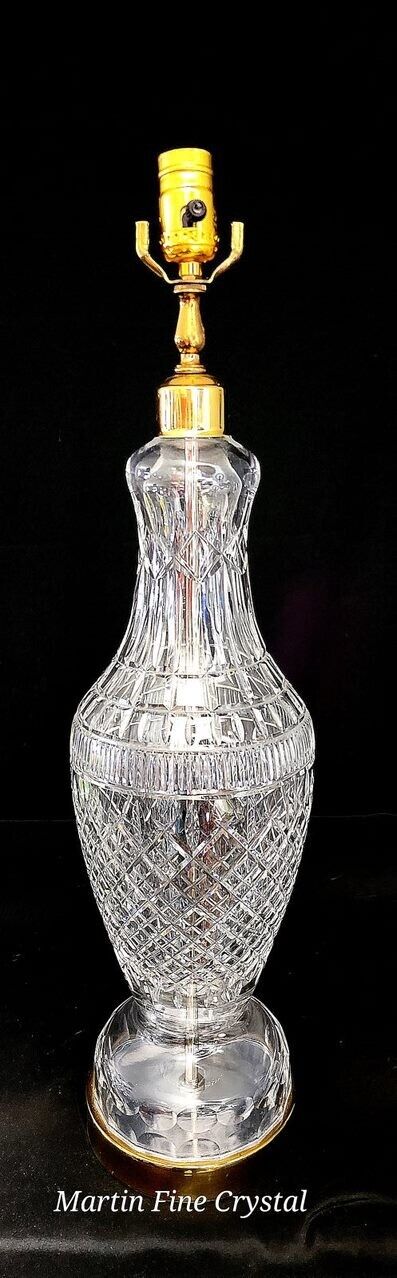 Waterford Tramore Fine Cut Irish Crystal Table Lamp - Extra Large 37 Inches!!!