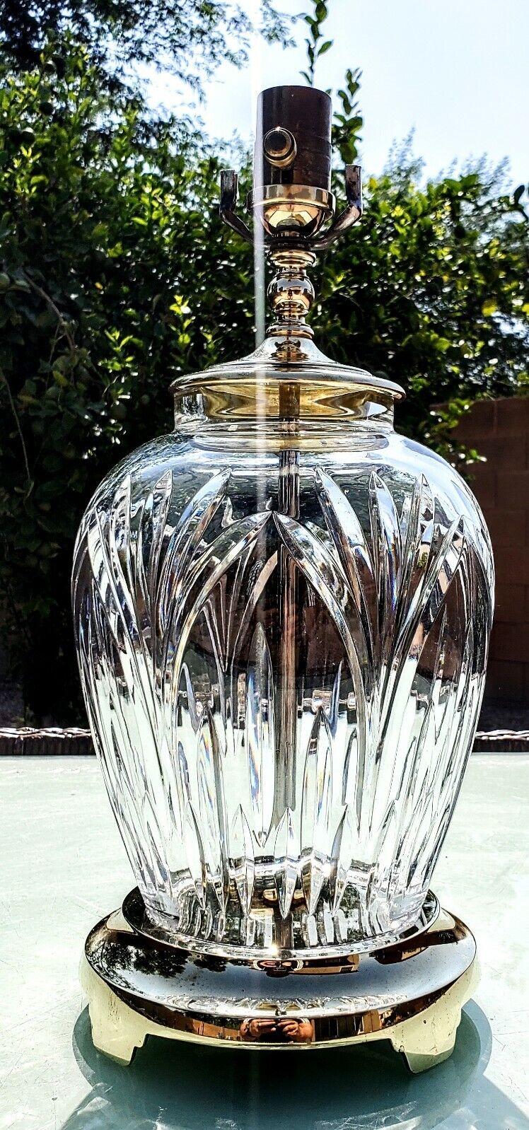 Waterford Ballylee Fine Cut Irish Crystal Table Lamp - 23" Crystal Circumference