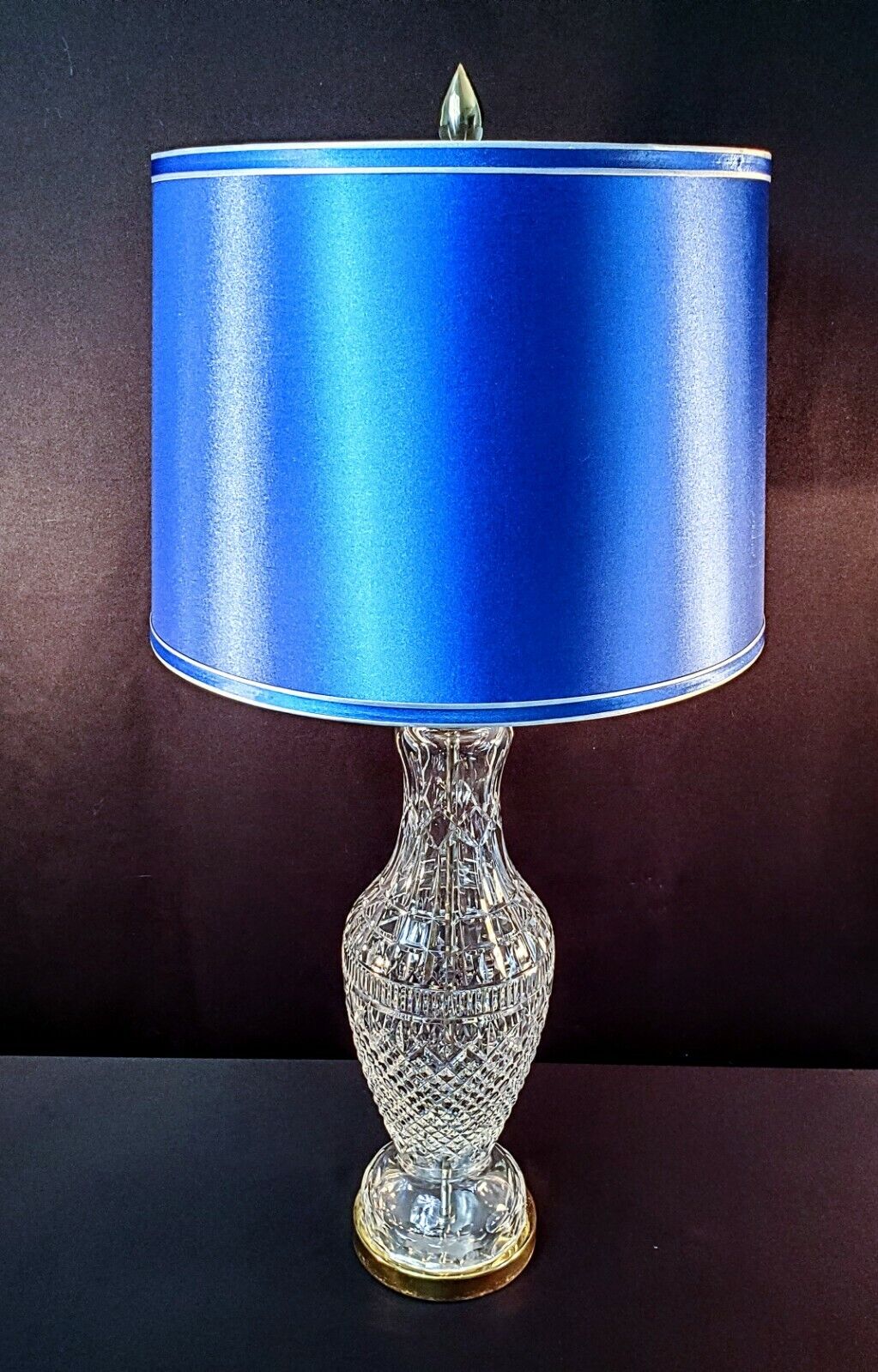 Waterford Tramore Fine Cut Irish Crystal Table Lamp - Extra Large 38 Inches!!!