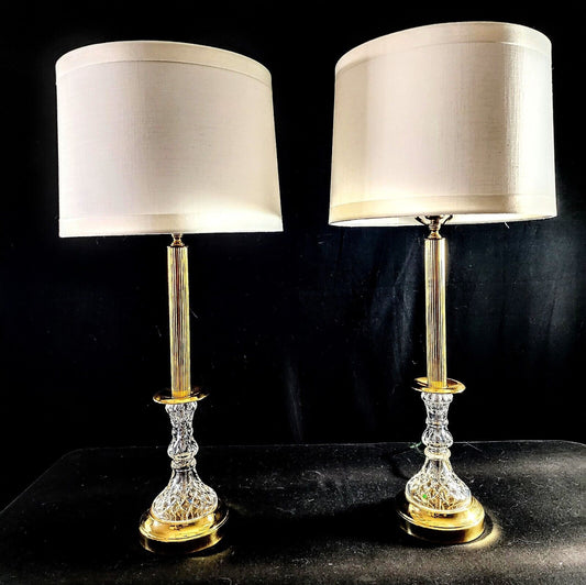 Set of 2 Waterford Alana Buffet Lamps - Absolutely Mint Condition!