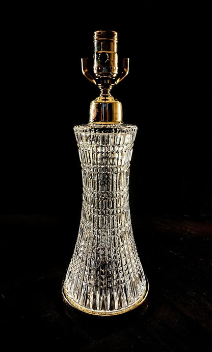 Waterford Lismore Diamond Fine Cut Irish Crystal - Brass Appointed Table Lamp