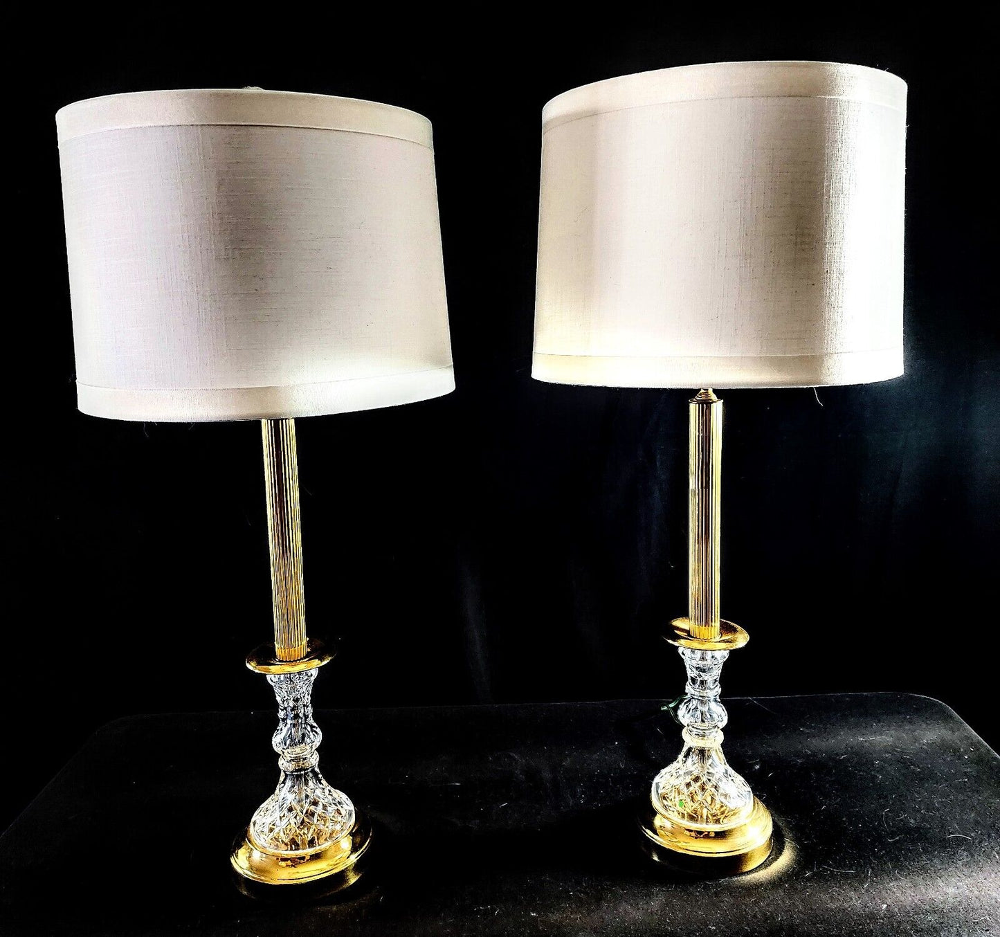 Set of 2 Waterford Alana Buffet Lamps - Absolutely Mint Condition!