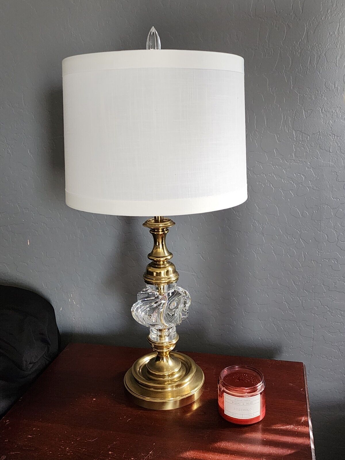 Baccarat Crystal Lamps Set of 2 Handblown Crystal & Brass - Mint Condition!