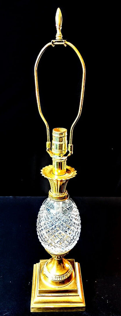 Waterford Hospitality Fine Cut Large Crystal Lamp With Original Shade