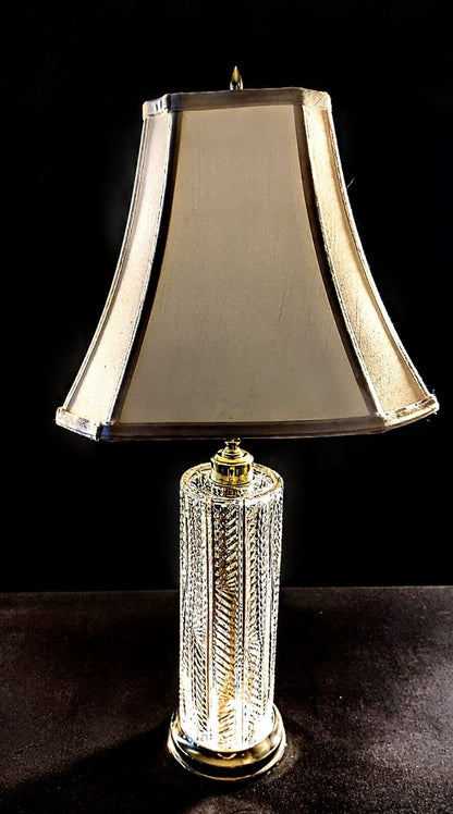 Waterford Herringbone Fine Cut Irish Crystal Lamps - New Old Stock - SHPS FREE!