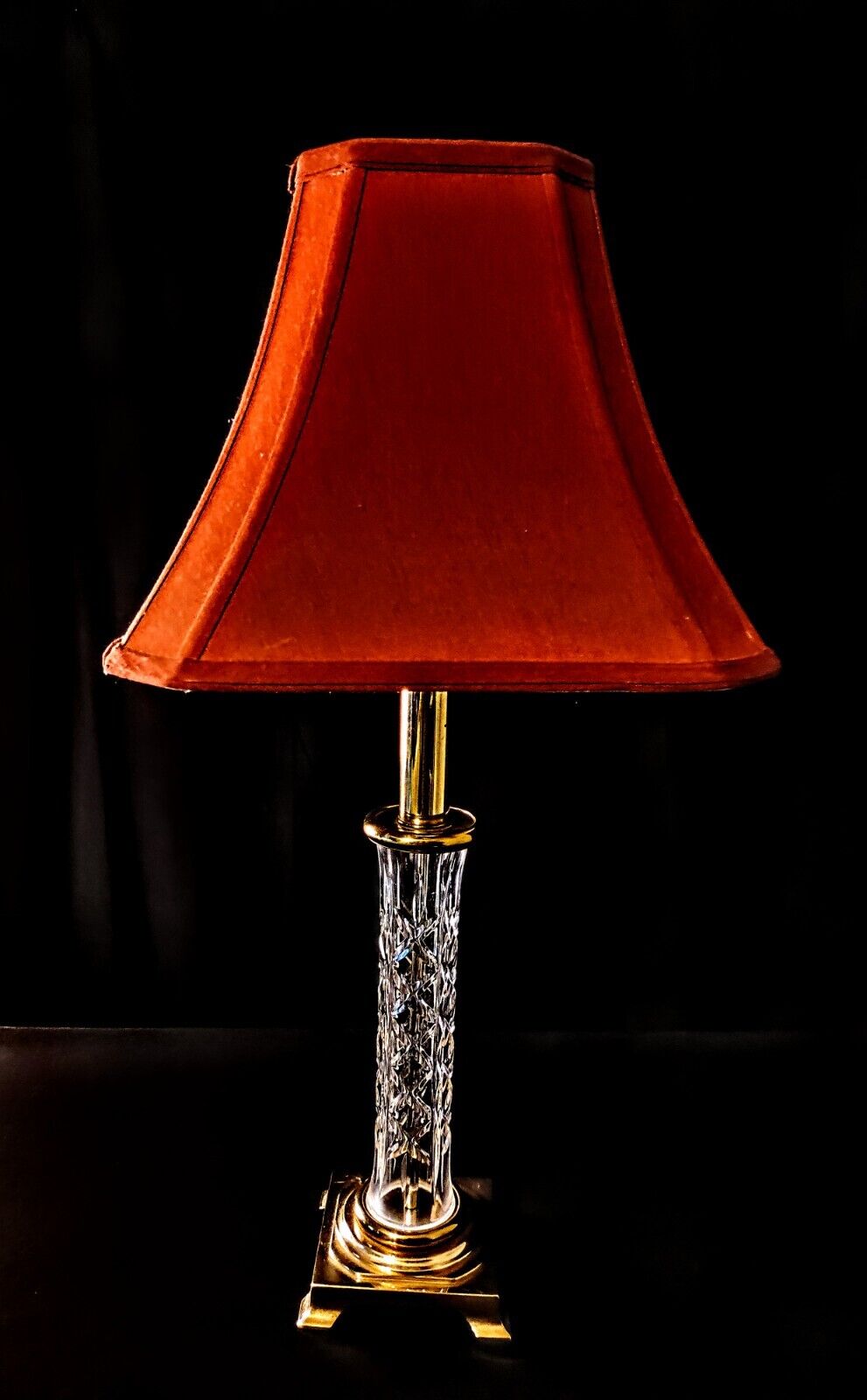 Waterford Killarney (Kinsale) Fine Cut Crystal Buffet Lamp Table Lamp - Mint!