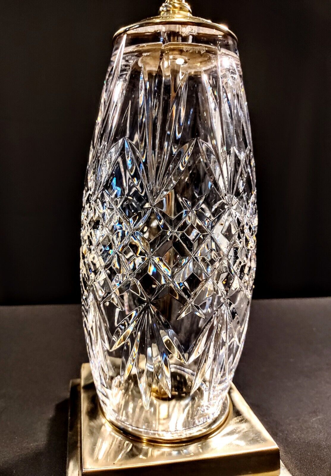 Waterford Crystal Fine Cut Lamp - Highly Polished - 25 1/2 Inches Tall - Perfect