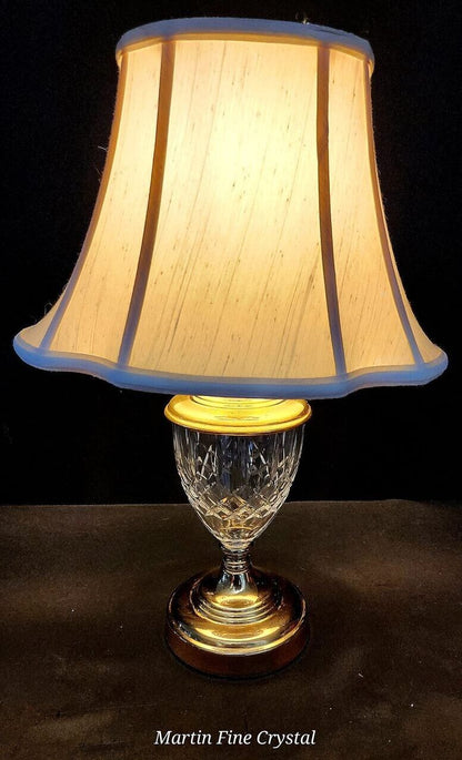 Waterford Crystal and Brass Medium Sized Table Lamp - Absolutely Flawless!