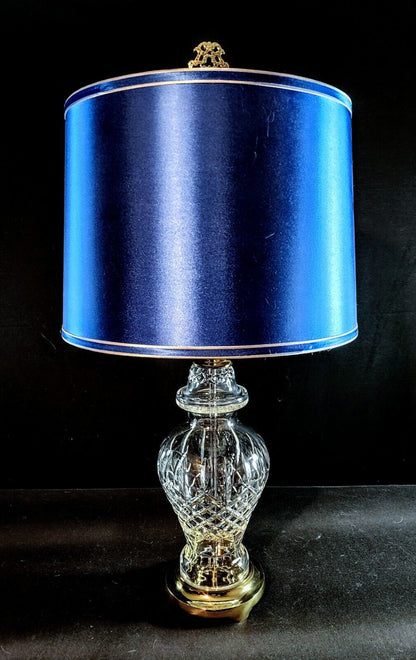 Waterford Araglin Fine Cut Irish Crystal Urn Style Table Lamp - Mint Condition!