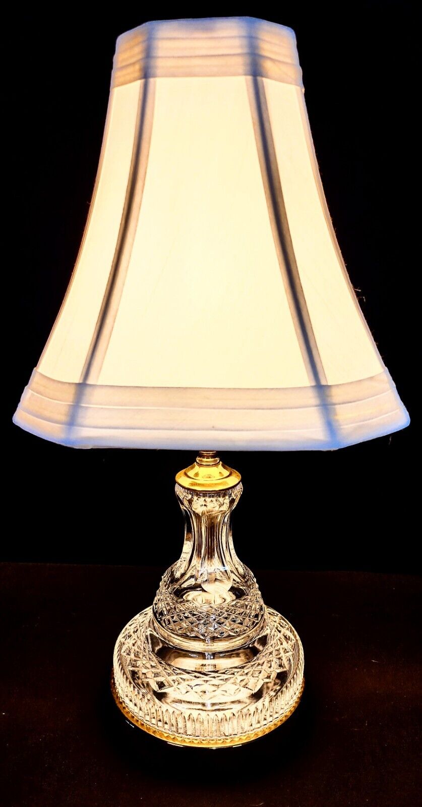 Vintage Waterford Alana Fine Cut Irish Crystal Table Lamp - Extremely Rare Model