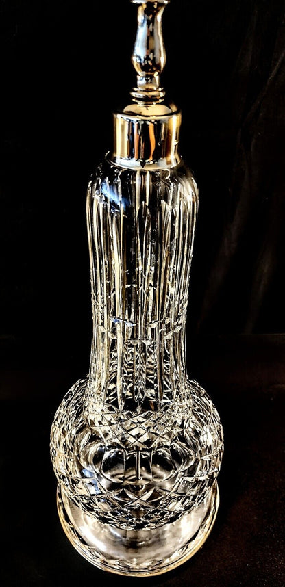 Waterford Antique 1950's ARTIST ORIGINAL Fine Cut Crystal Table Lamp  36 Inches!