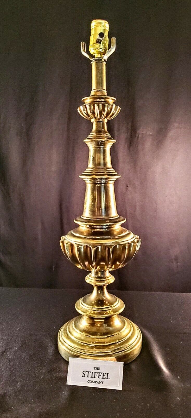 Stiffel "SAW TOOTH" Fine Solid Brass Table Lamp - Unique & Original