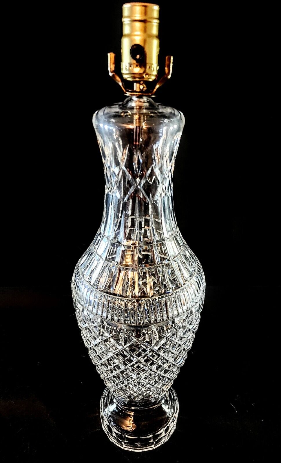 Waterford Tramore Fine Cut Irish Crystal Table Lamp - Crystal Base - 34 Inches!