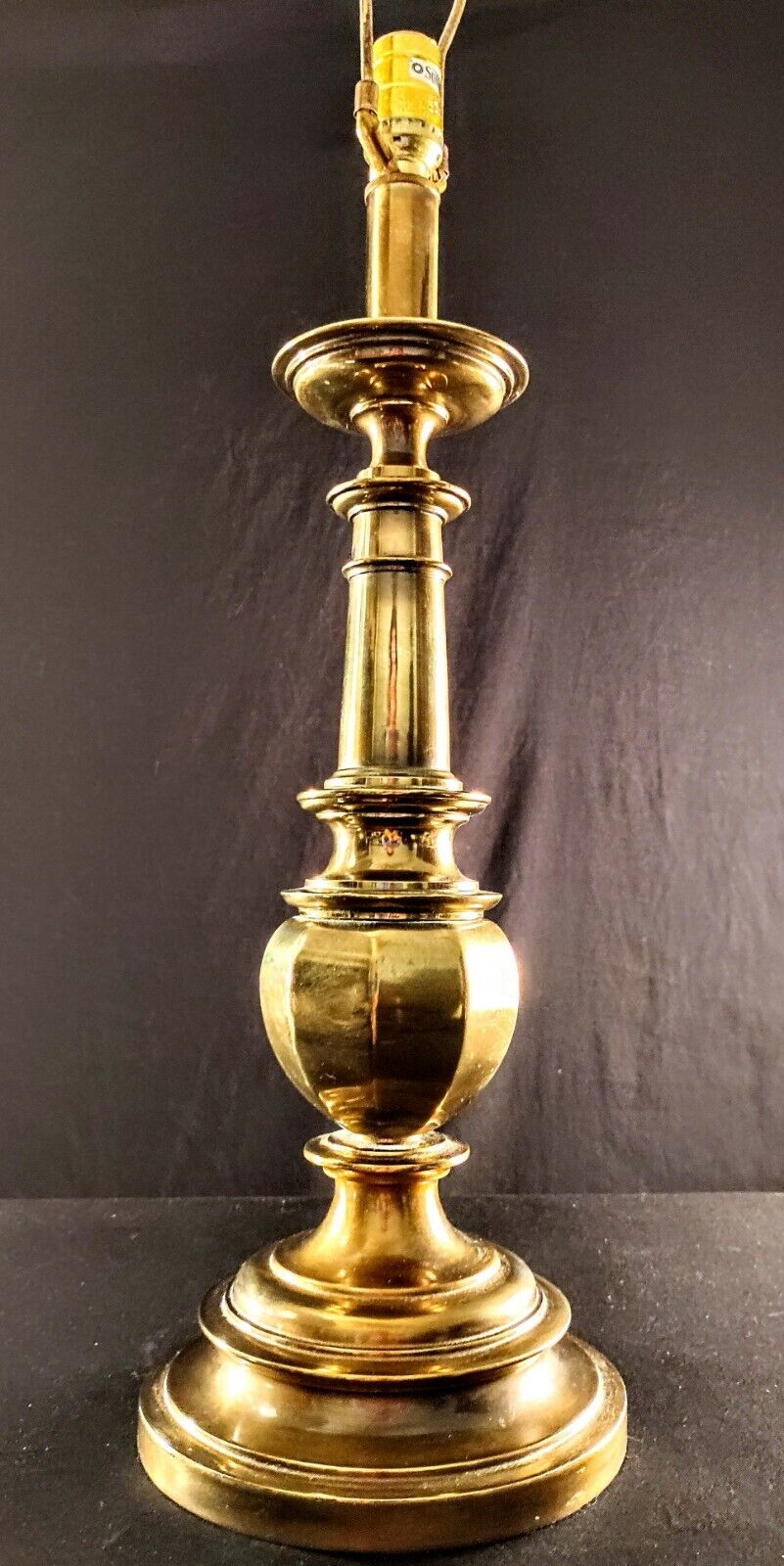 Genuine Stiffel Large Sized Fine Solid Brass Table Lamp - Over 10lbs and Mint!